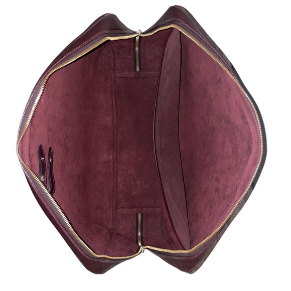 ✨ Vintage Louis Vuitton Burgundy Pebble Leather Luggage Bag ✨ - Picture 5 of 9